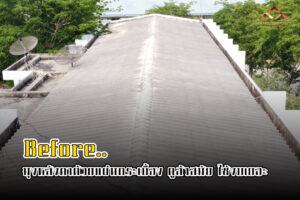 การก่อสร้างอาคาร มุ่งหลังคาด้วยแผ่นกระเบื้อง